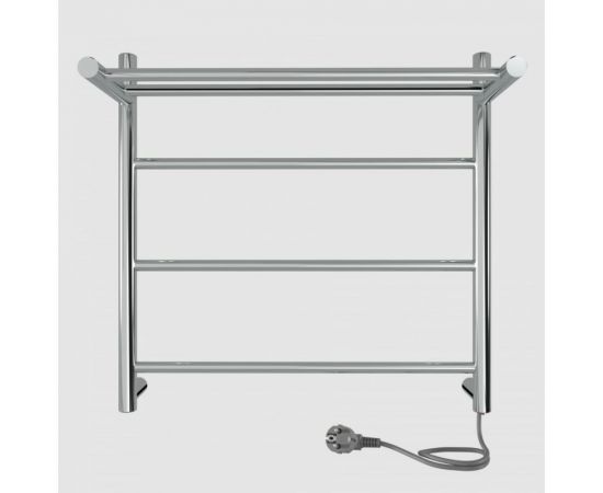 Полотенцесушитель INDIGO Line с полкой (electro) 50/50 (скрытый монтаж, универсальное подключение R/L, полированный) LСLE50-50PR – изображение 3