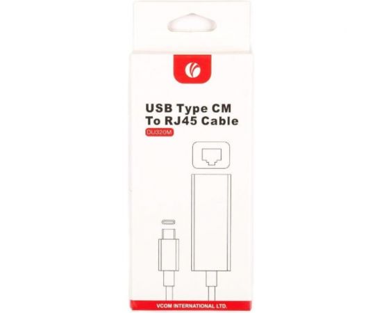 Кабель-переходник VCOM USB 3.1 Type-C - RJ-45, 1000Mbps Ethernet, Aluminum Shell, 0.15м DU320M – изображение 3