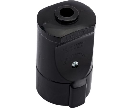 Штепсельное гнездо с заземлением Alfa черное 30100054 – изображение 3