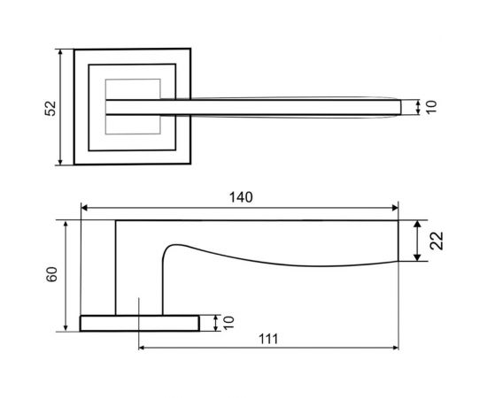 Дверная ручка Фабрика замков A 201 SN СТ-00000204 – изображение 3
