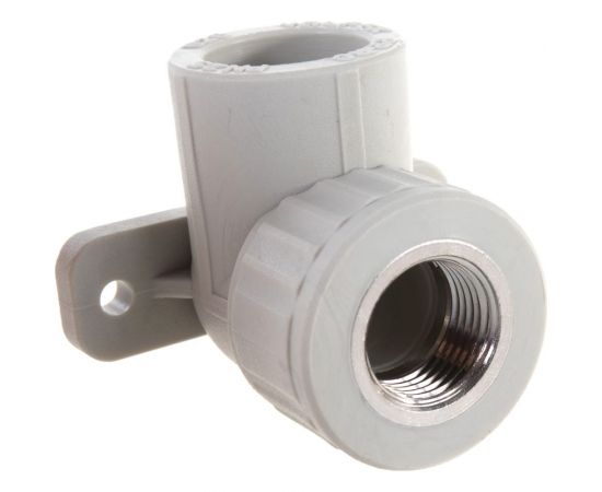 Угольник комбинированный с креплением, внутренняя резьба VALFEX PP-R серый, 25 мм х1/2"" 10120025Г 127-0484 – изображение 3