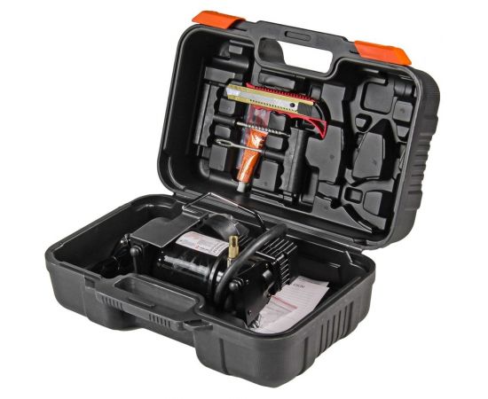 Компрессор AIRLINE TORNADO S с комплектом инструмента, в кейсе, ремкомплект для бескамерных шин, нож CA-020-01 – изображение 3