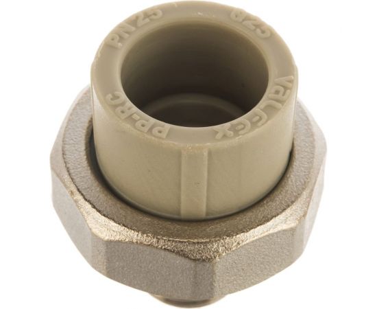 Комбинированная муфта VALFEX PP-R серая, разъемная Дн25х1/2 НР 10156115Г 127-0344 – изображение 3