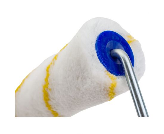 Валик Управдом полиамид, белый с желтой полосой, 150x30 мм, с ручкой, бюгель 6 мм 4100003183 – изображение 4