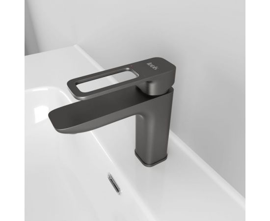 Смеситель для умывальника IDDIS Slide графит SLIGM00i01 – изображение 4