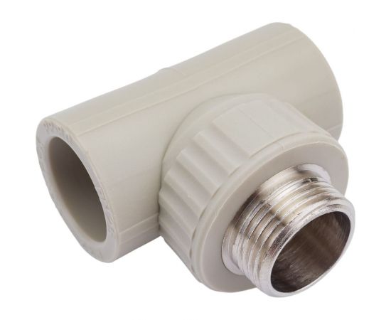 Тройник комбинированный с наружной резьбой VALFEX PP-R серый, 32 мм х1"" 10128032Г 127-0440 – изображение 4