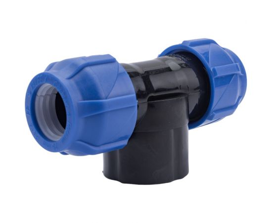 Компрессионный переходной тройник VALFEX ПНД, с внутренней резьбой, 25-1""-25 1210012510025 – изображение 4