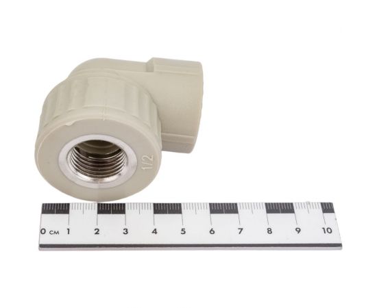 Угольник комбинированный с внутренней резьбой VALFEX PP-R серый, 25 мм х1/2"", 90 градусов 10125125Г 127-0487 – изображение 4