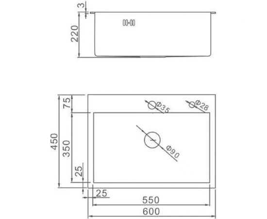 Кухонная мойка из нержавеющей стали WISENT 6045 с коландером и дозатором KW36045 – изображение 5