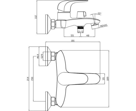 Смеситель для ванны Olives CASTILLA 07201CS – изображение 5