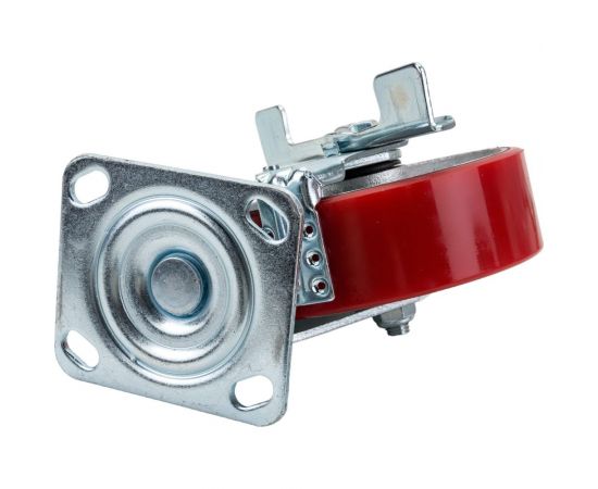 Колесо большегрузное полиуретановое поворотное с тормозом SCPB63 160 мм MFK-TORG 1044160 – изображение 5