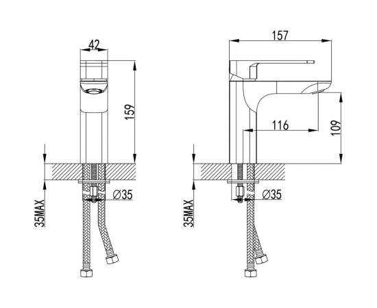 Смеситель для умывальника IDDIS Slide графит SLIGM00i01 – изображение 6