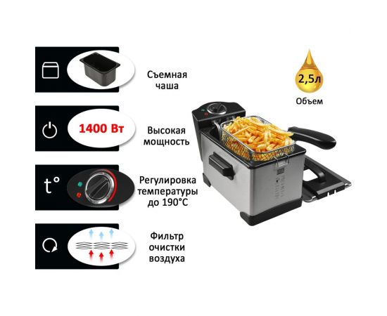 Фритюрница GFGRIL Master Cook GFF-M2500 – изображение 9