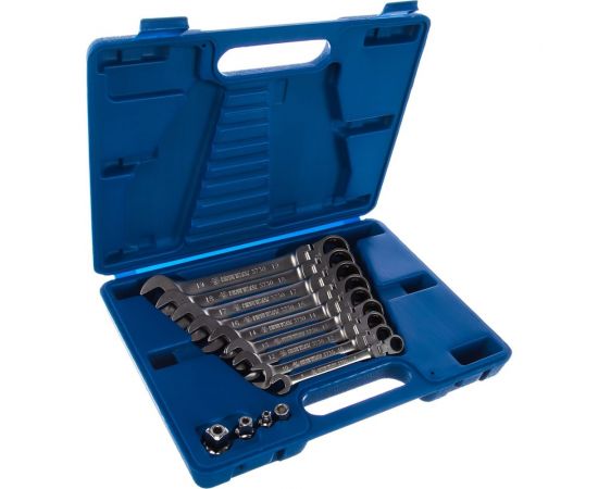 Набор комбинированных трещоточных ключей (8-19 мм, кейс, 13 предметов) KING TONY 13013MR 