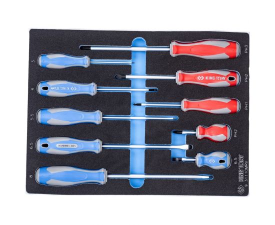 Набор отверток (ложемент, 10 предметов) KING TONY 9-31110MRV 