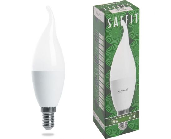 Светодиодная лампа SAFFIT SBC3715 Свеча на ветру E14 15W 6400K 55208 