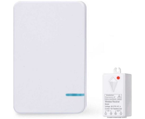 Беспроводной выключатель GRITT Practic SX 1-клавишный, белый, комплект: 1 выключатель IP67, 1 радиореле 220В 11104 
