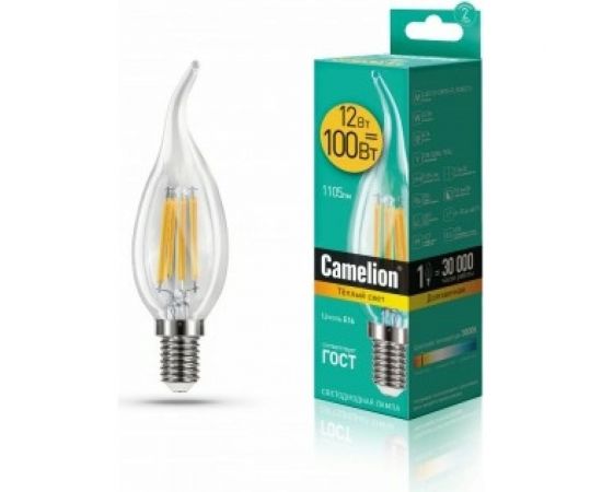 Светодиодная лампа Camelion LED12-CW35-FL/830/E14 12Вт 220В 13710 – изображение 2