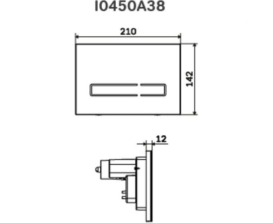 Клавиша для инсталляции AM.PM Touch Pro сенсорная, стекло, черный I0450A38 – изображение 2
