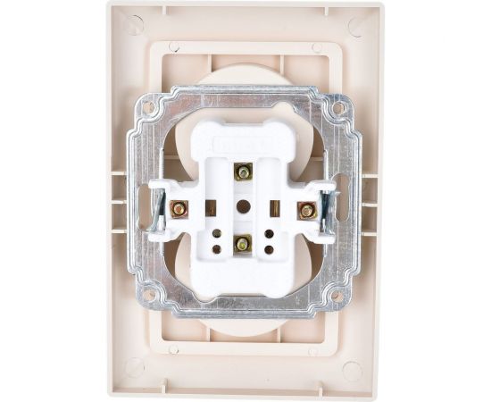 Розетка Intro Solo 4-204-02 без заземления 2x2P, 16А-250В, IP20, СУ, слоновая кость, Б0053667 – изображение 2