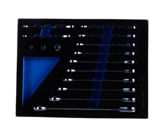 Набор трещоточных комбинированных ключей KING TONY ложемент, 15 предметов 9-10115MRV – изображение 2