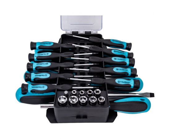 Набор отверток и головок Smartbuy 44 предмета, SL, PH, TORX, головки, магнит, CR-V SBT-SCN-44P1 – изображение 3