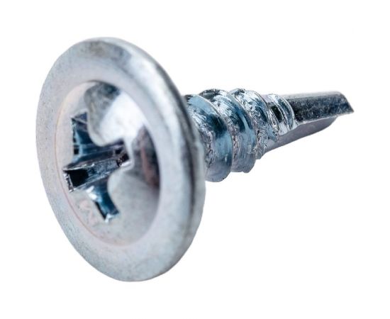 Саморез с прессшайбой Daxmer пшс 4,2x13 800 шт., цинк, усиленный, сверло 417895 – изображение 3