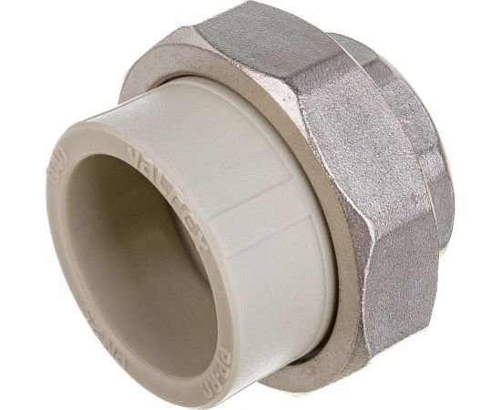 Муфта комбинированная разъемная с внутренней резьбой VALFEX PP-R серая, 40 мм х1 1/4"" 10155032Г 127-0338 – изображение 3