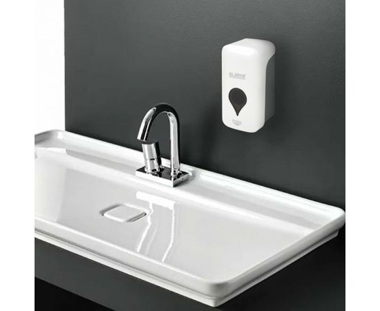 Диспенсер для жидкого мыла LAIMA ULTRA PROFESSIONAL, наливной, 0.5 л, белый, ABS-пластик 606829 – изображение 3