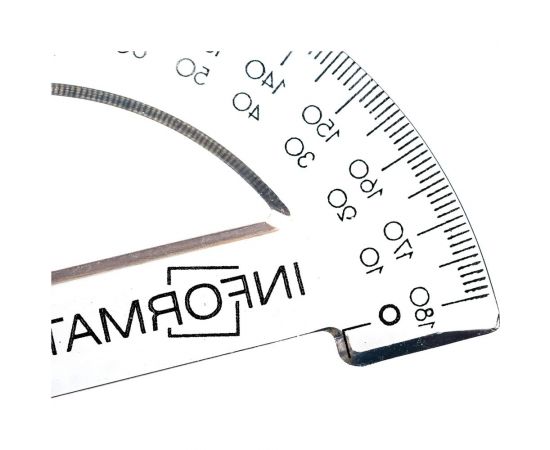 Транспортир INFORMAT 180 гр, 10 см, пластик, прозрачный ТРПТ180-10 – изображение 4