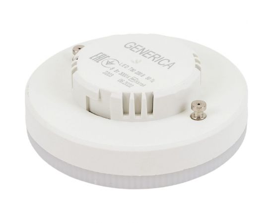 Светодиодная лампа GENERICA T80 таблетка 8Вт 230В 3000К GX53 LL-T80-08-230-30-GX53-G – изображение 4