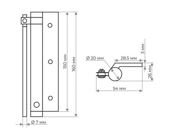 Пружинный дверной доводчик Marlok DС-35 белый 004450 – изображение 4