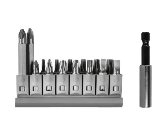 Набор бит ""Мастер"" 16 шт, 25 и 50 мм, PH, PZ, HEX, SL, TORX, держатель 60 мм ПРАКТИКА 908-221 – изображение 4