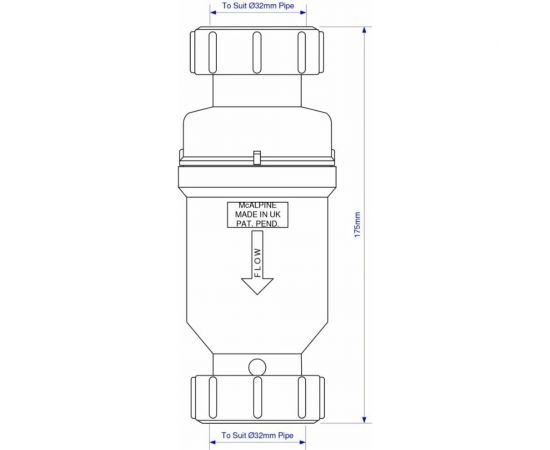 Сифон McAlpine тип сухой гидрозатвор 32-32мм (пакет) MRNRV32C-PB – изображение 5