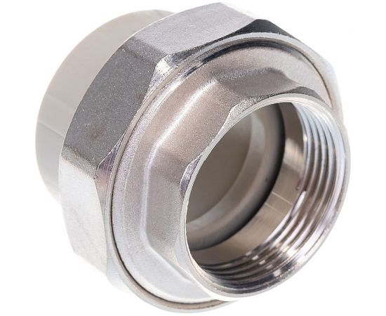 Муфта комбинированная разъемная с внутренней резьбой VALFEX PP-R серая, 40 мм х1 1/4"" 10155032Г 127-0338 – изображение 5