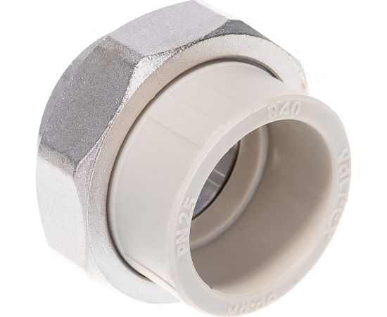 Муфта комбинированная разъемная с внутренней резьбой VALFEX PP-R серая, 40 мм х1 1/4"" 10155032Г 127-0338 – изображение 6