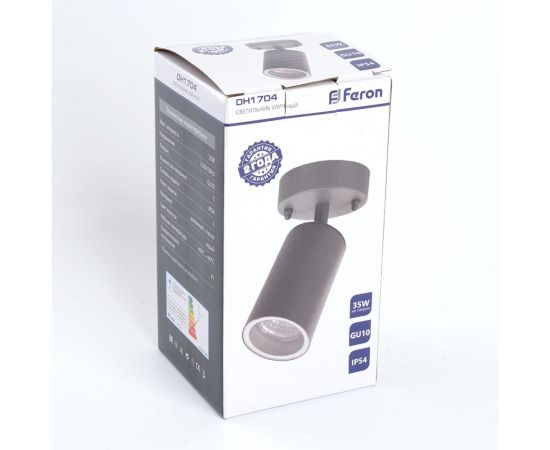 Садово-парковый светильник FERON DH1704, на стену, GU10 230V 35w, серый (на стену) 48321 – изображение 8