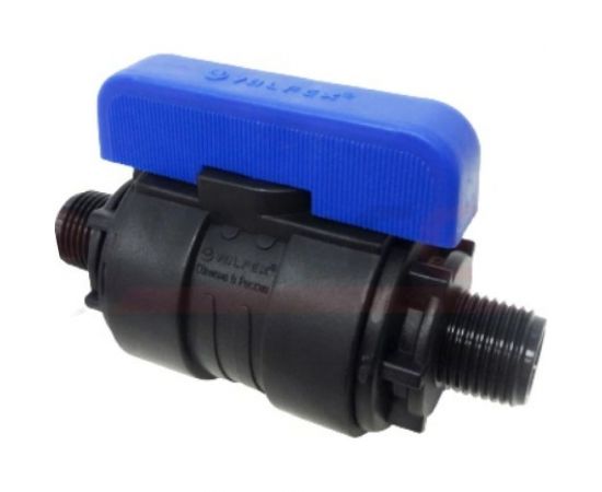 Компрессионный шаровой кран VALFEX ПНД НР/НР резьба разборный 3/4"-3/4"Ду16 1210216034034 