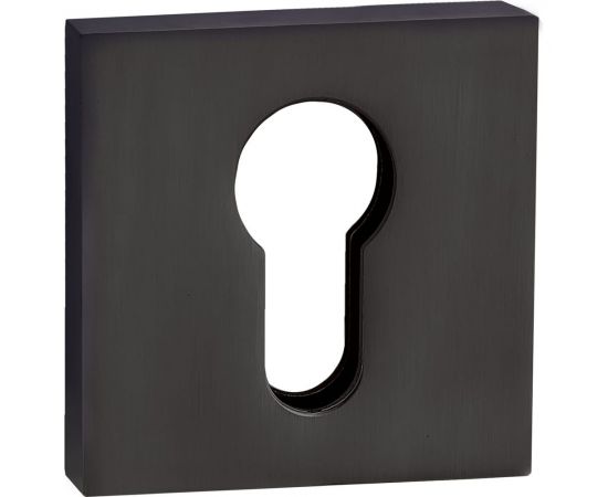 Накладка на цилиндр PUERTO квадратная, матовый черный никель INET AL 03 MBN 