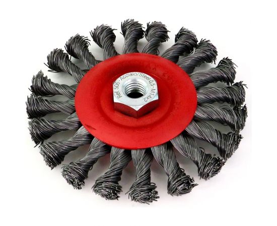 Щетка дисковая жгутовая для УШМ 125x12 мм, M14, проволока сталь 0.5 мм SIT 506 