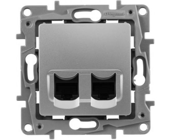 Розетка Legrand 2ХRJ45 5е UTP АЛЮ ETIKA 672455 