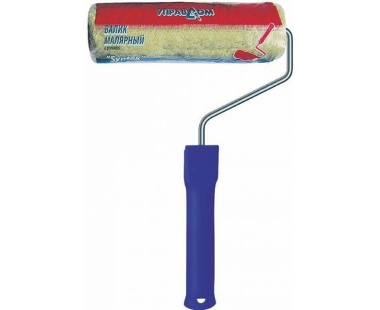 Валик Управдом полиакрил, зеленый, 240x58 мм, с ручкой, бюгель 8 мм 022272 4100003171 