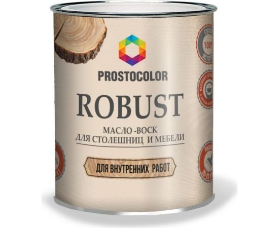 Масло для столешниц и мебели ПРОСТОКОЛОР ROBUST бесцветный, 0,75 л 57977 