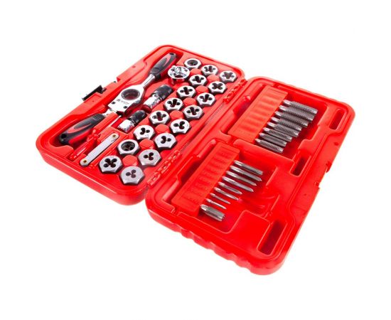 Набор метчиков и плашек SK-5 M3-M12, кейс, 40шт МАСТАК 351-00040C 