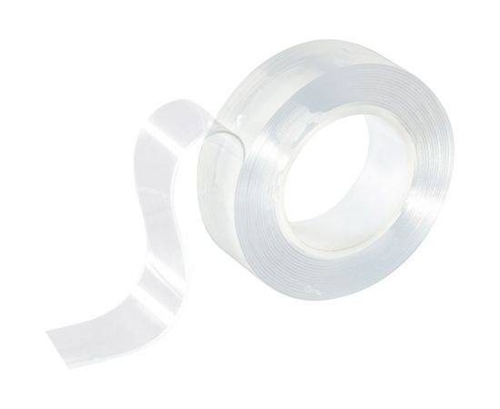 Двусторонняя многоразовая клейкая нано-лента PARK прозрачный, 2 м 103909 