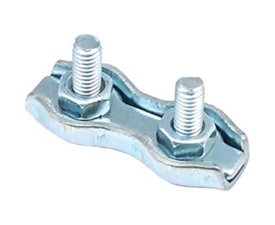 Зажим троса Стройбат Duplex 2мм белый цинк 16 шт 308490 