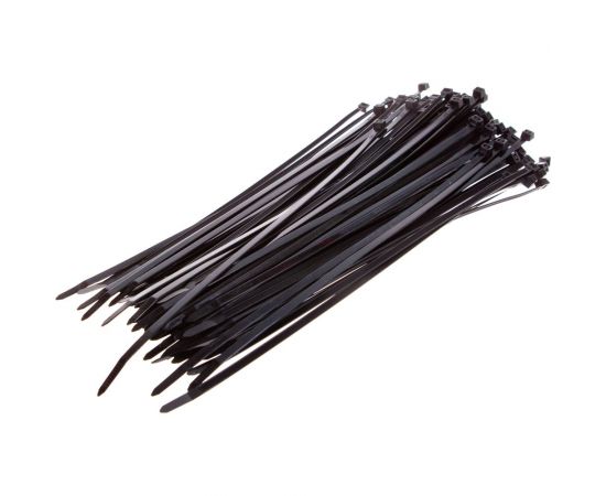 Монтажный пластиковый хомут Энкор 4,8x300 черный 100шт 29974 