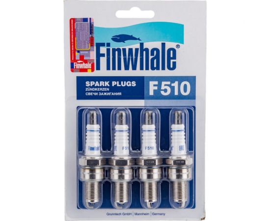 Свеча зажигания 4 шт LADA 2108-10 инжектор/Kalina/Granta/CHEVROLET Niva FINWHALE F510 