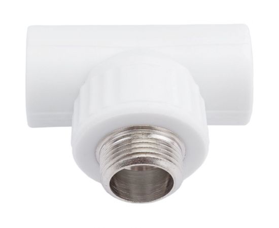 Комбинированный тройник VALFEX PP-R белый, 25х3/4 дюйма НР 10128025 127-0526 