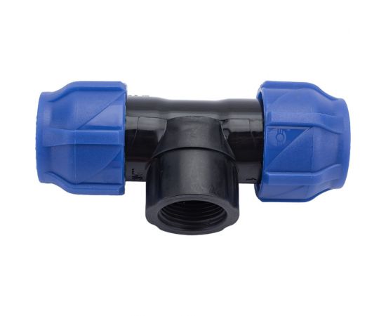 Компрессионный переходной тройник VALFEX ПНД, с внутренней резьбой, 25-3/4""-25 1210012503425 